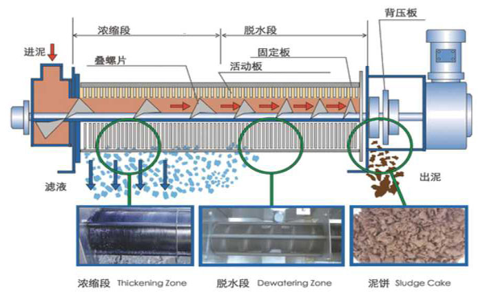 污泥脱水装置的构造及脱水原理