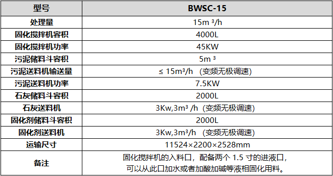 尊龙凯时泥浆固化系统参数